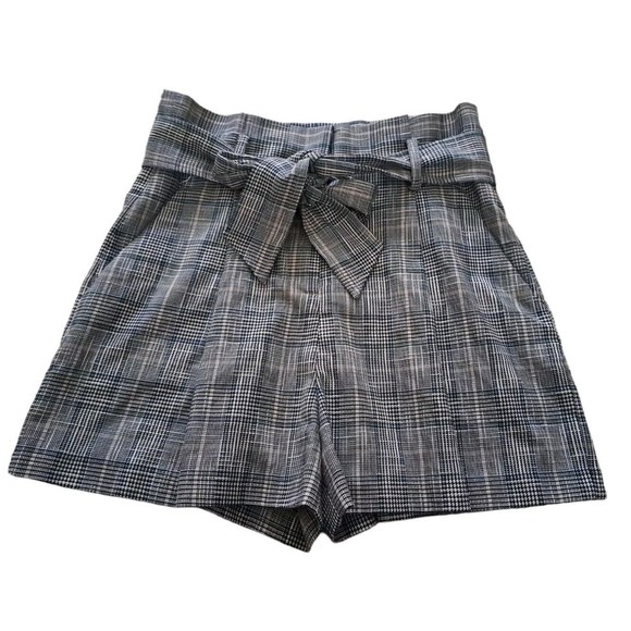 Veronica Beard Baga Shorts Prince Of Wales Checked Belted Womens Size 2 NWT $350